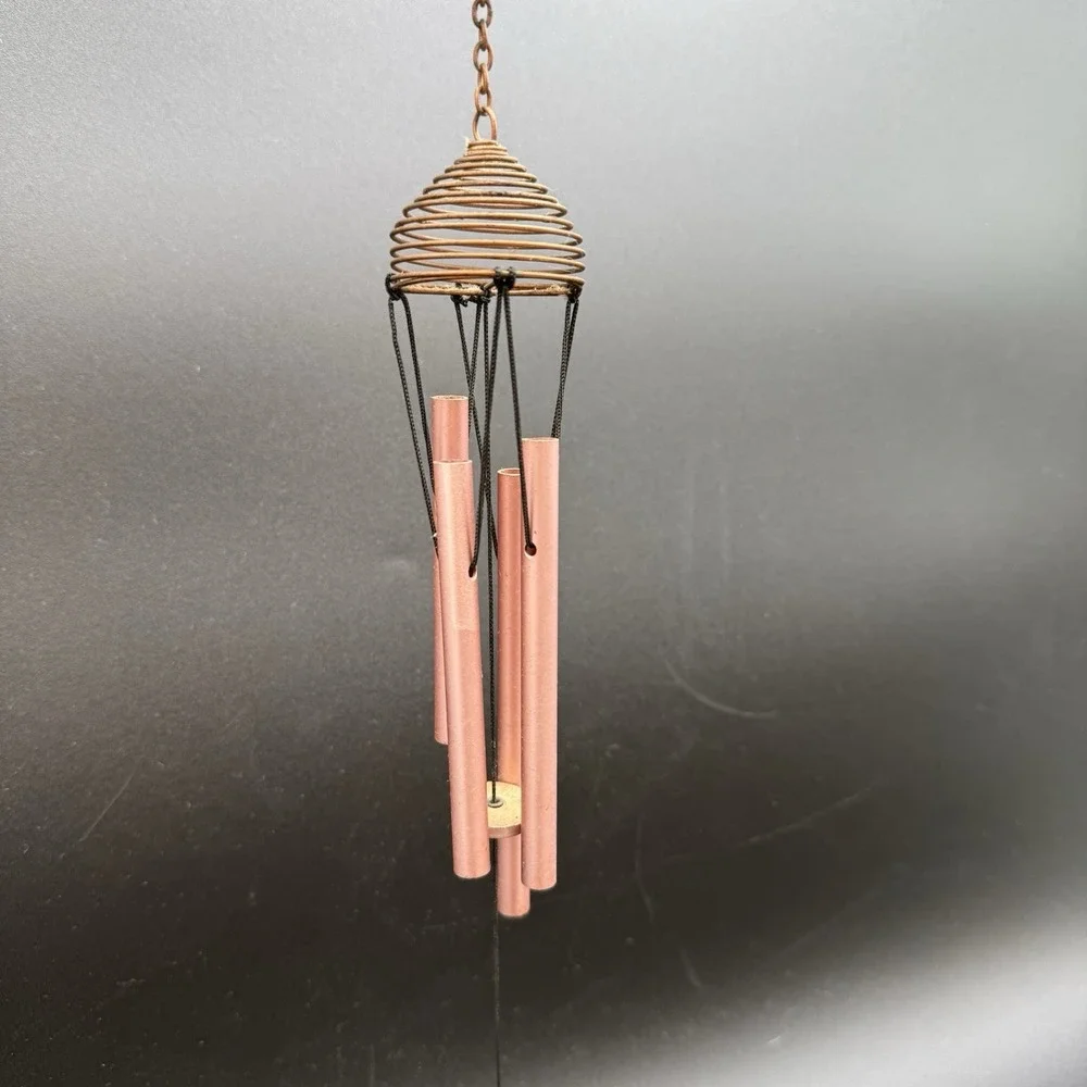 Copper Wire Dragonfly Flower Pot Wind Chime 18